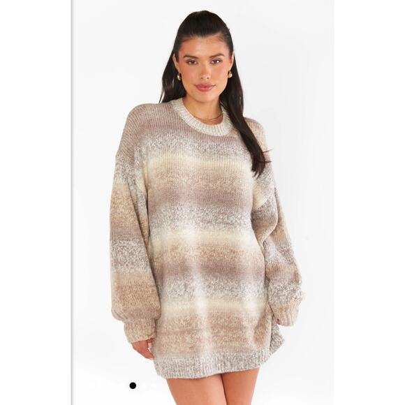 SHOW ME YOUR MUMU Tunic Small Ombre Brown Timmy Crew Oversized Cute Cozy - Picture 9 of 9